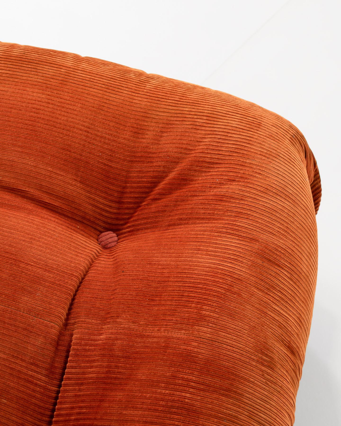 Late 20th Century 'Soriana' Sofa Set by Afra & Tobia Scarpa in Original Corduroy Fabric, 1970s