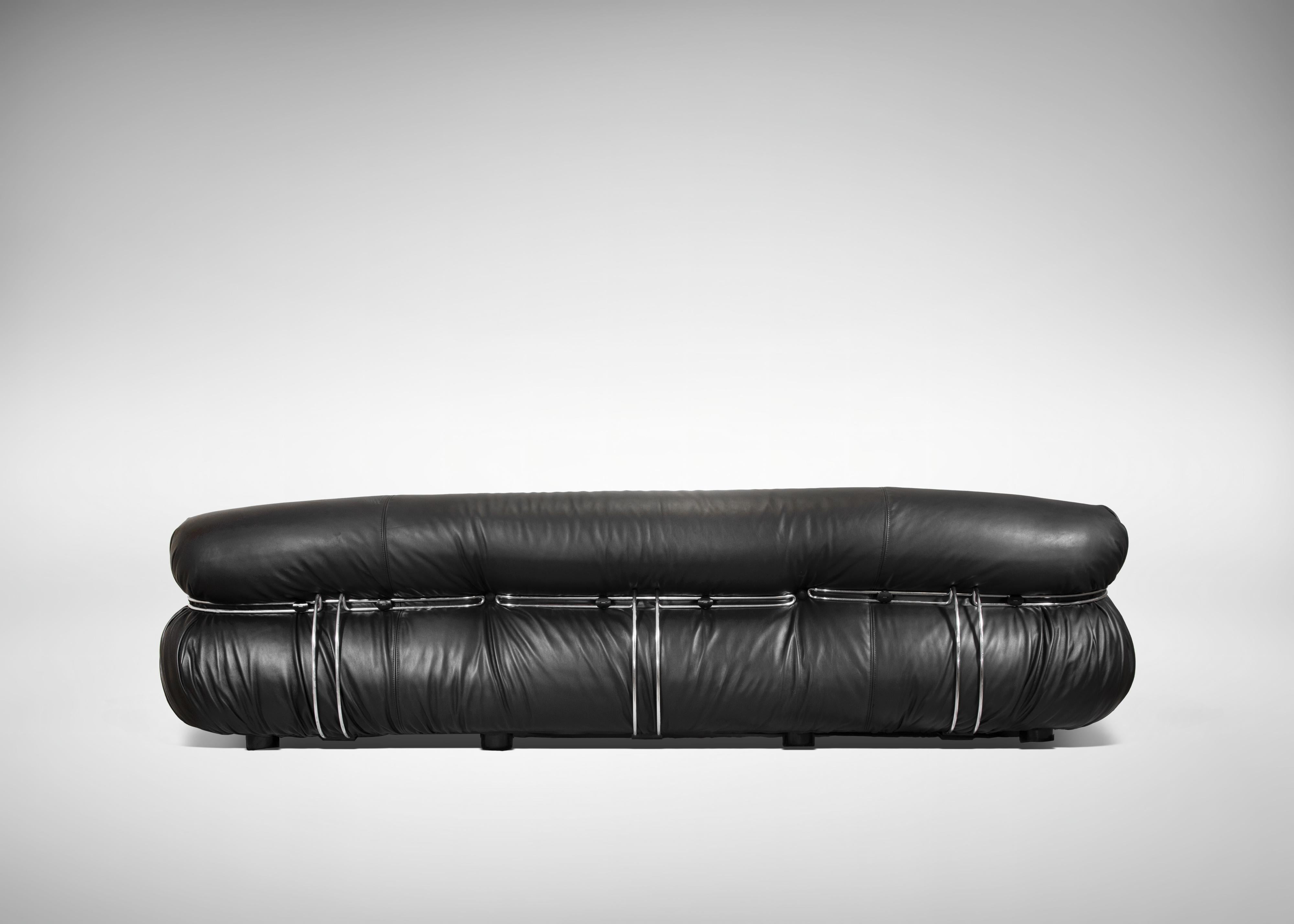 Soriana Three Seater Sofa by Afra and Tobia Scarpa for Cassina, Italy 1970s For Sale 1
