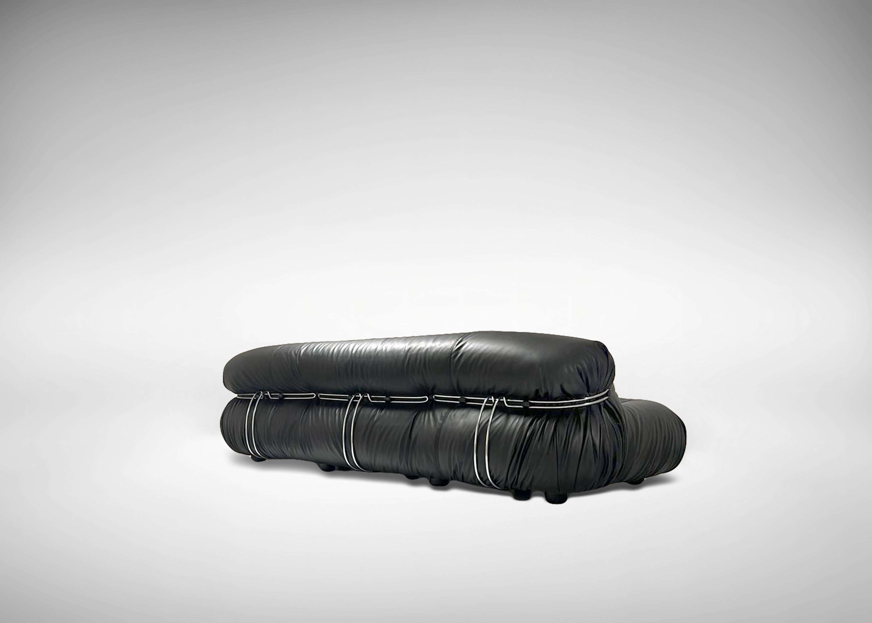 Italian Soriana Three Seater Sofa by Afra and Tobia Scarpa for Cassina, Italy 1970s For Sale