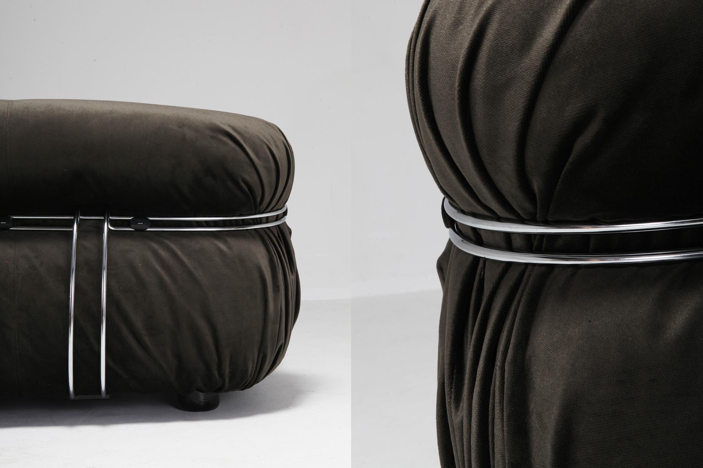 European Soriana Two-Seat Sofa by Afra and Tobia Scarpa for Cassina