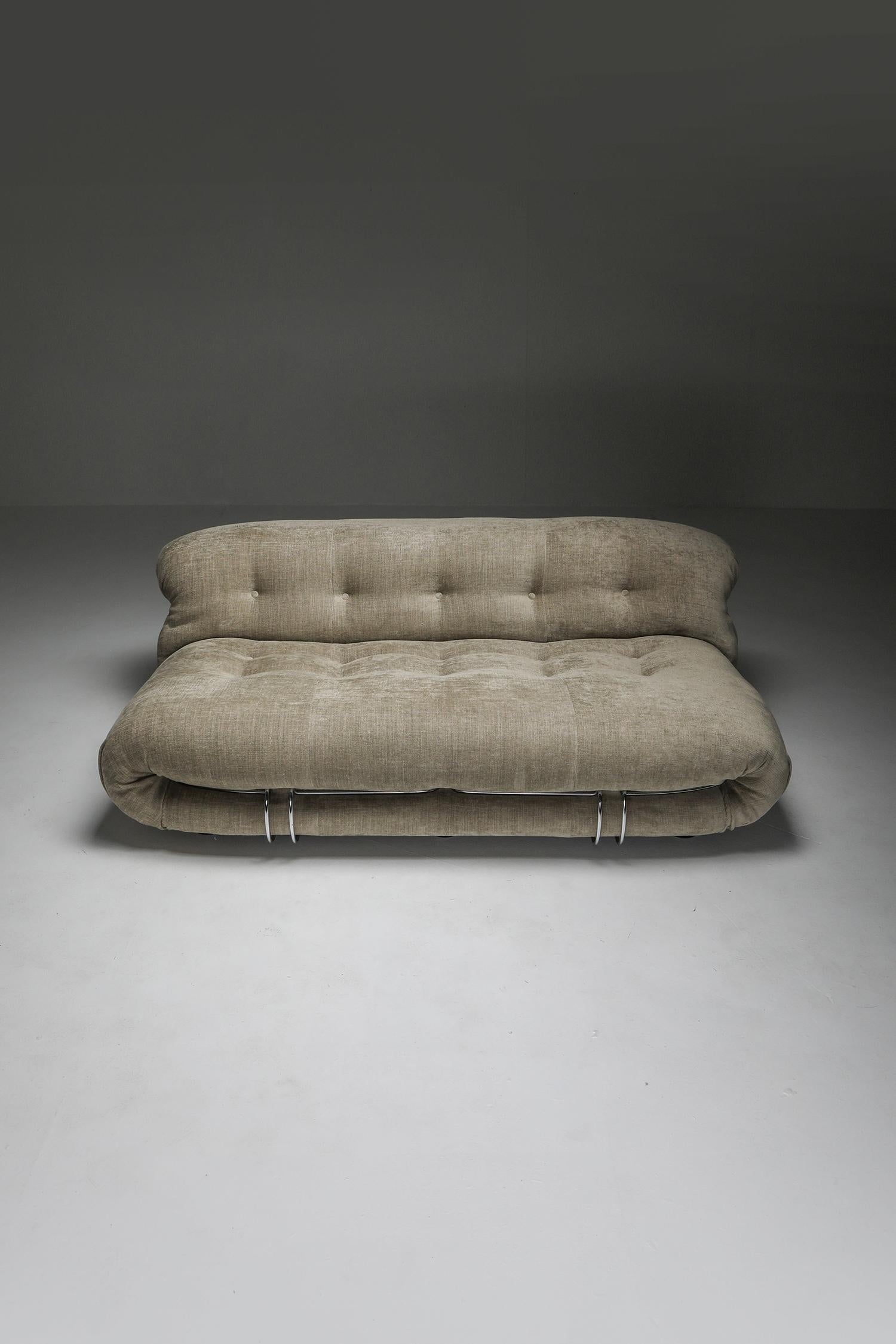 Soriana Two-Seat Sofa by Afra e Tobia Scarpa for Cassina 4