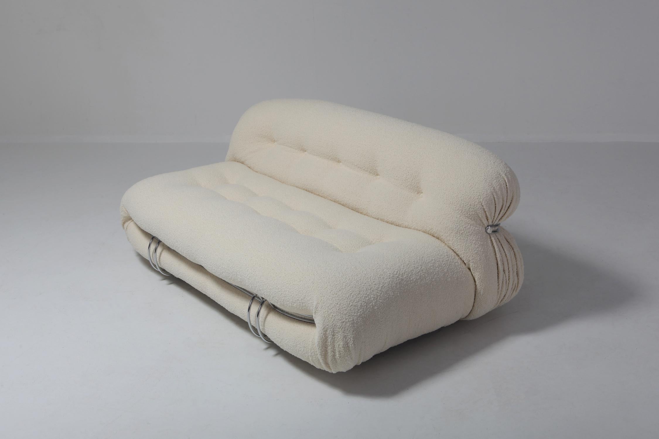 Post-Modern Soriana Two-Seat Sofa by Afra e Tobia Scarpa for Cassina