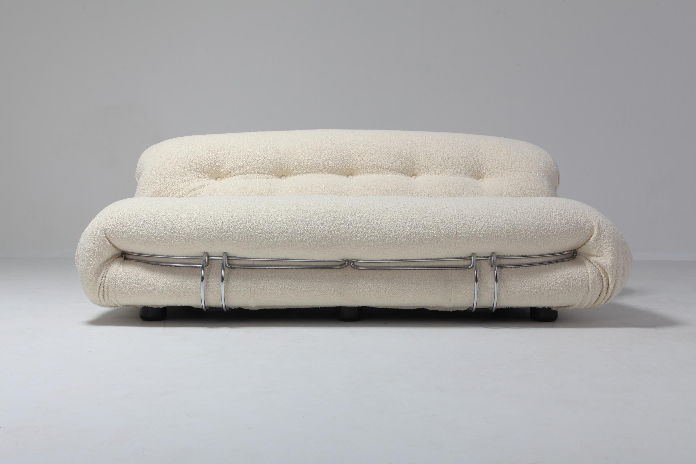 European Soriana Two-Seat Sofa by Afra e Tobia Scarpa for Cassina