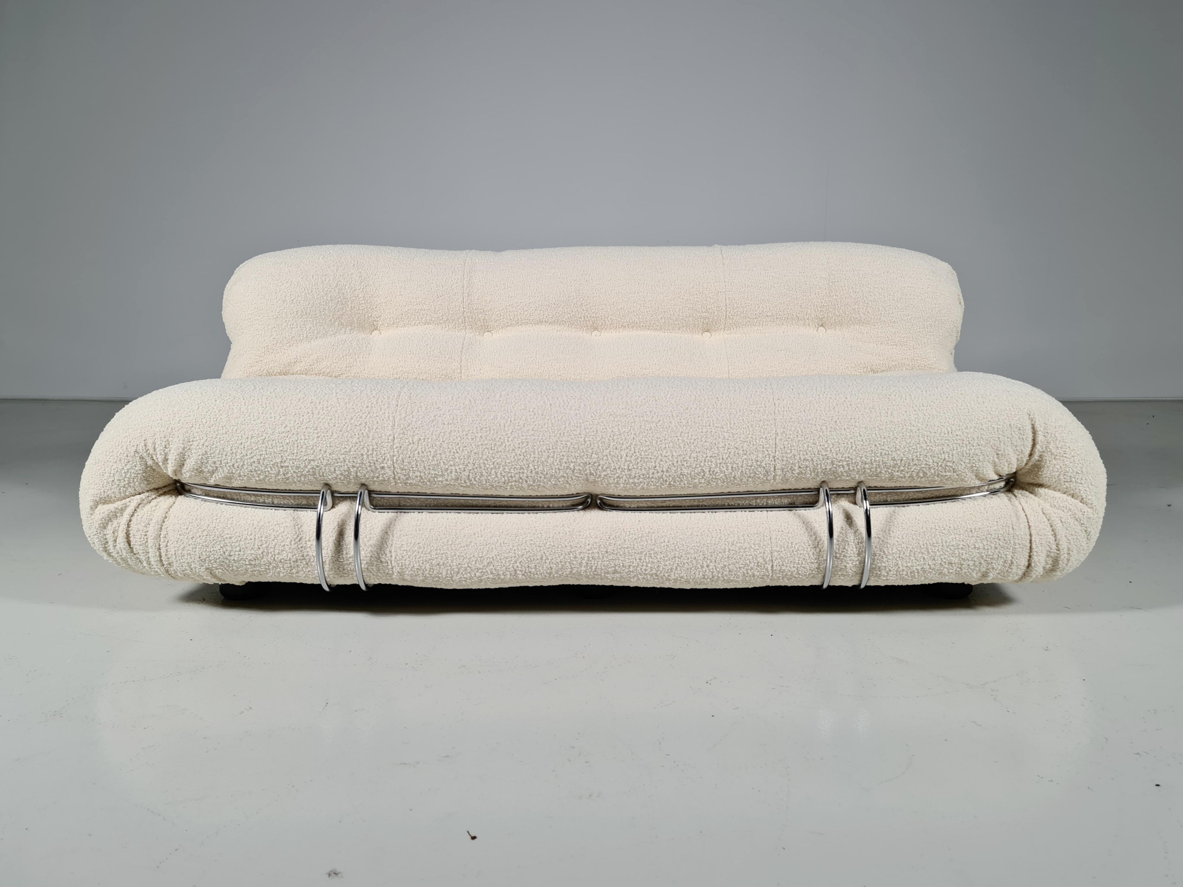 European Soriana Two-Seater Sofa by Afra & Tobia Scarpa for Cassina, Italy, 1970s