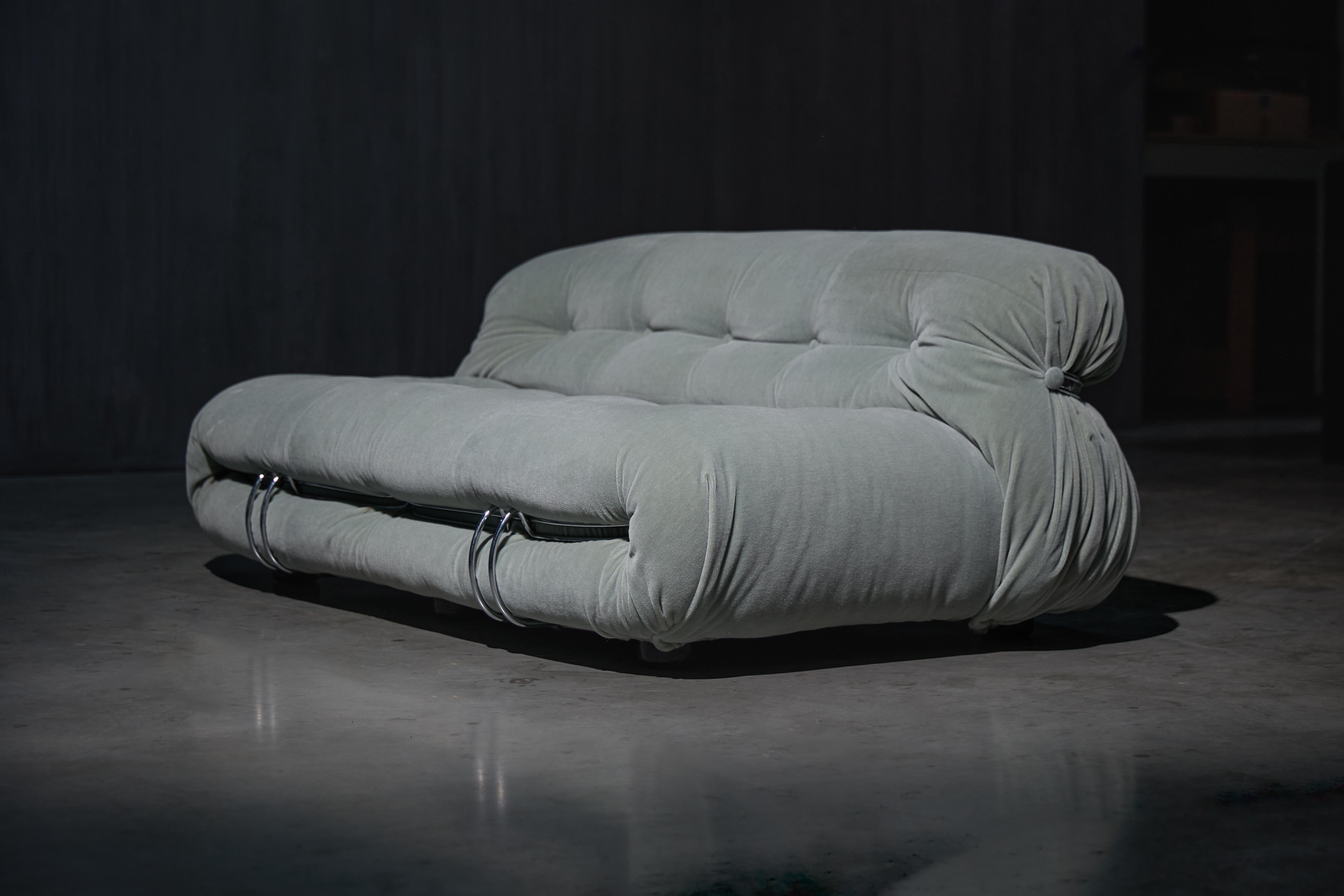 Sofá de dos plazas Soriana by Afra & Tobia Scarpa for Cassina, Italia, 1970s en venta 1