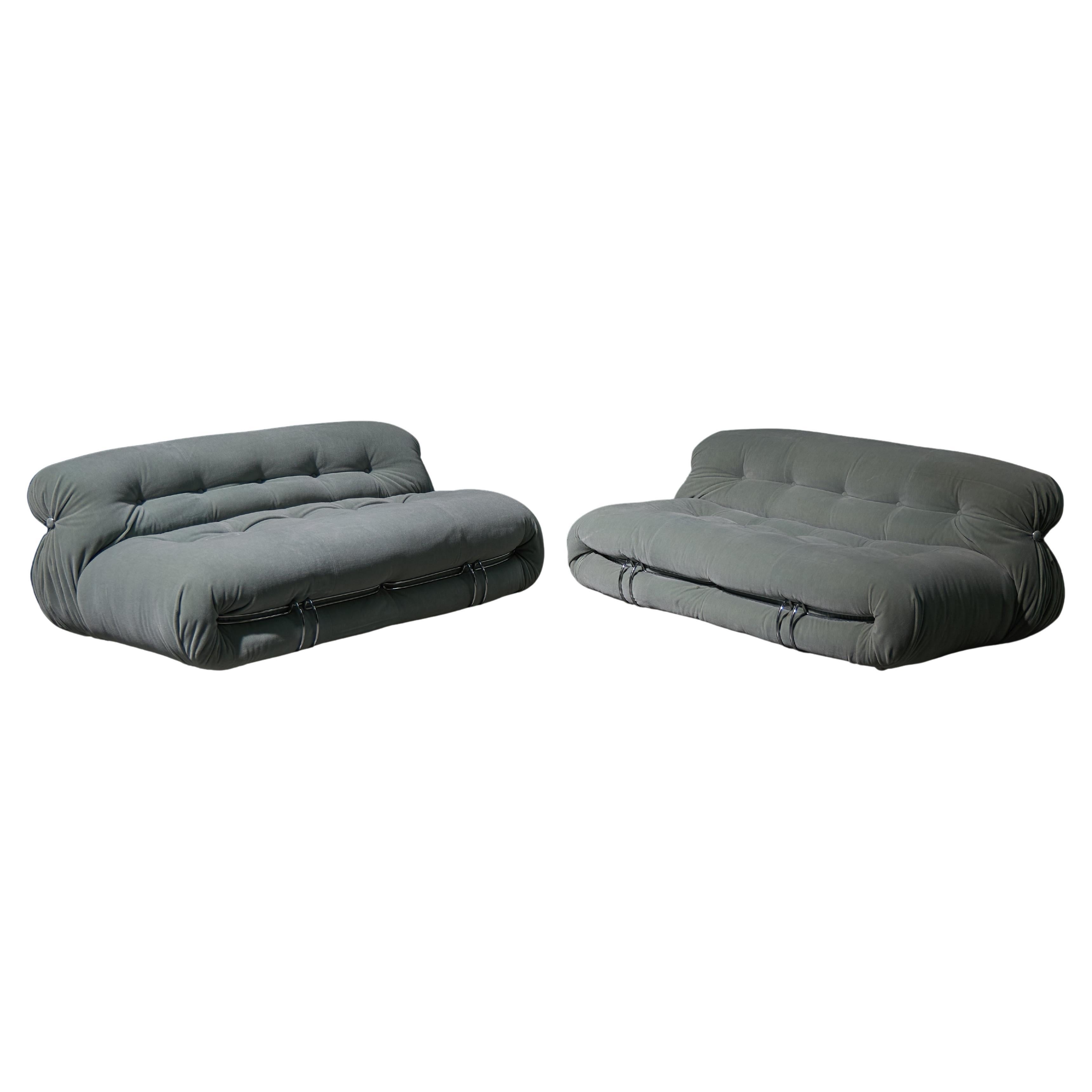 Soriana Two-Seater Sofa by Afra & Tobia Scarpa for Cassina, Italy, 1970s