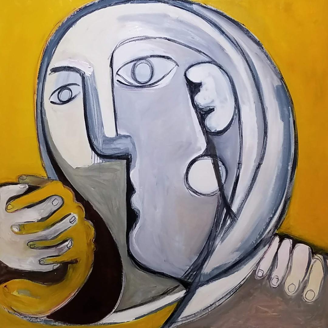"Don't Tell Me It Doesn't Matter", Abstract Expressionist Oil Painting