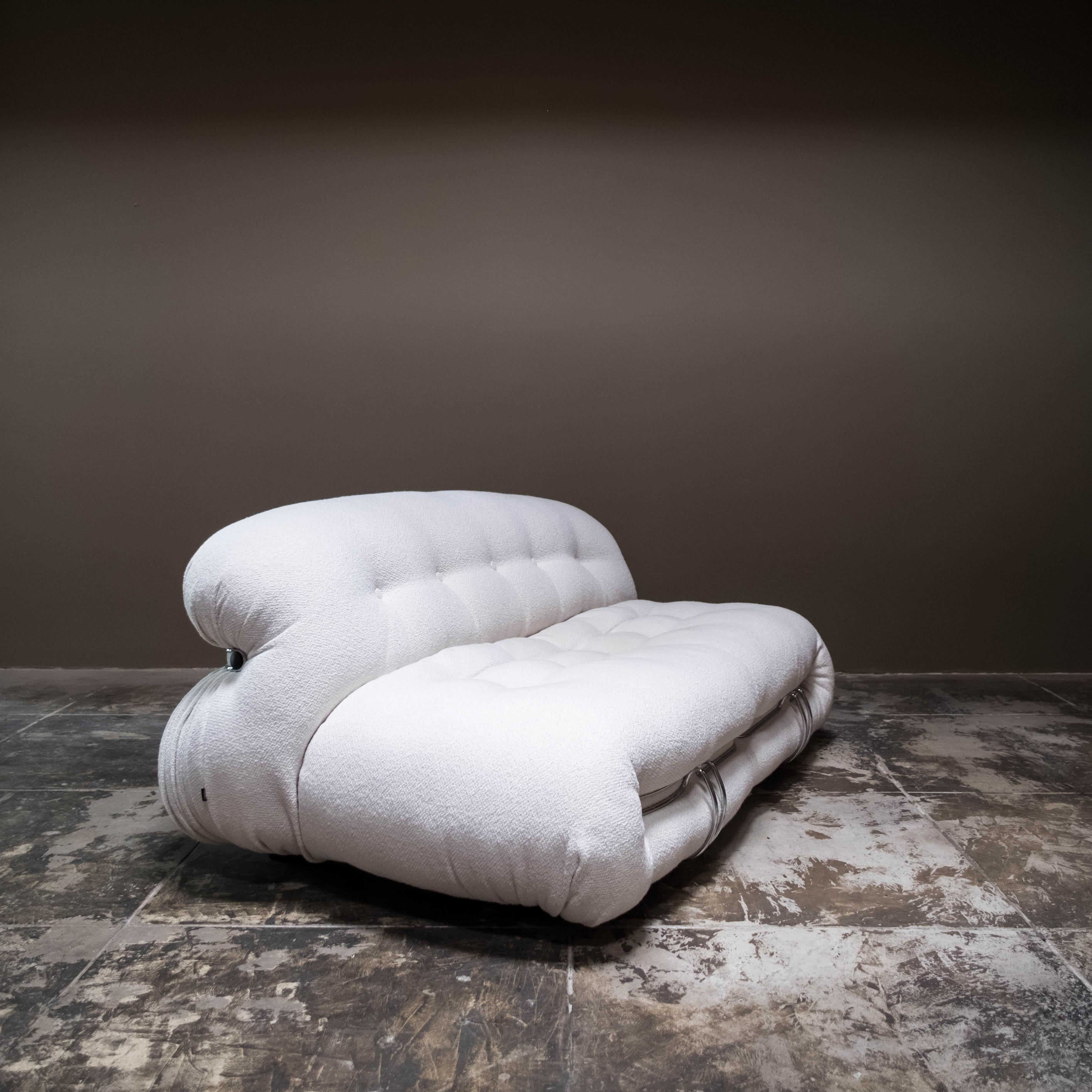 Acier Sofa 'Sorina' d'Afra et Tobia Scarpa pour Cassina en vente