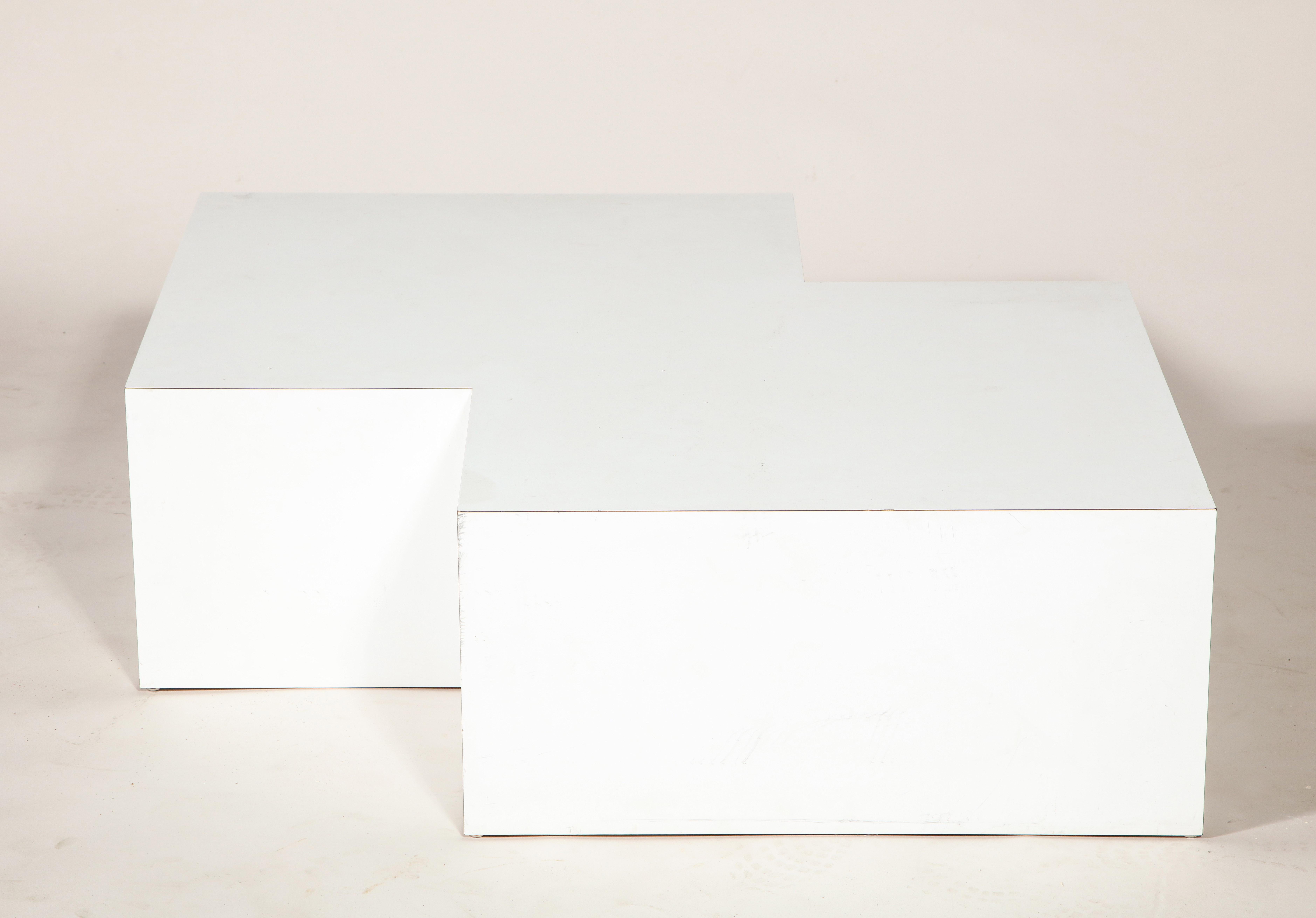 Sormani, Claudio Salocchi Palone White Leather Sectional Sofa, Italy, 1970s 1