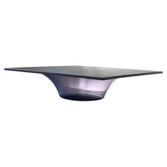 Sormani Couchtisch aus Lucit und Edelstahlplatte, 1970