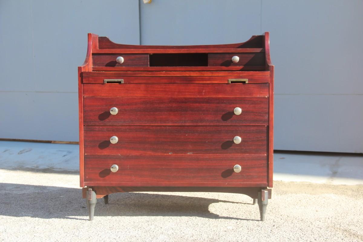 Sormani Dresser Italian Design Claudio Salocchi 1960 Mid-Century Modern Mahogany In Good Condition In Palermo, Sicily