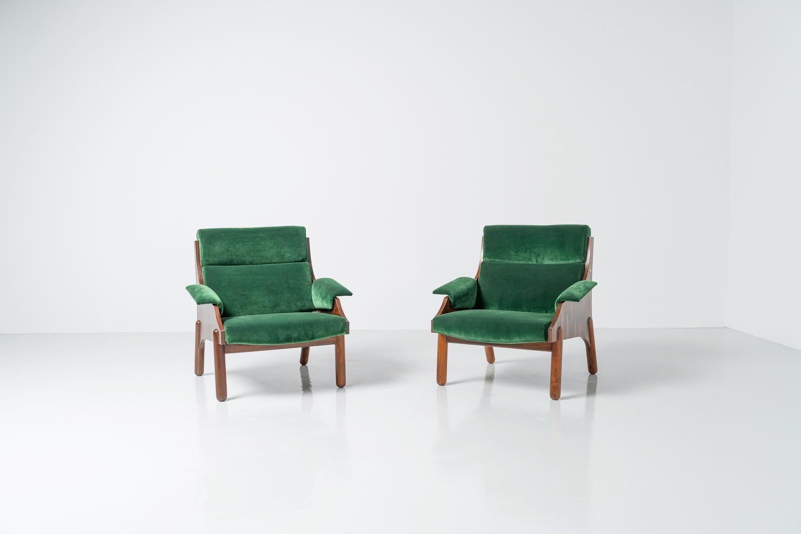 Mid-20th Century Sormani Lounge Chairs Pair, Italy, 1965 For Sale