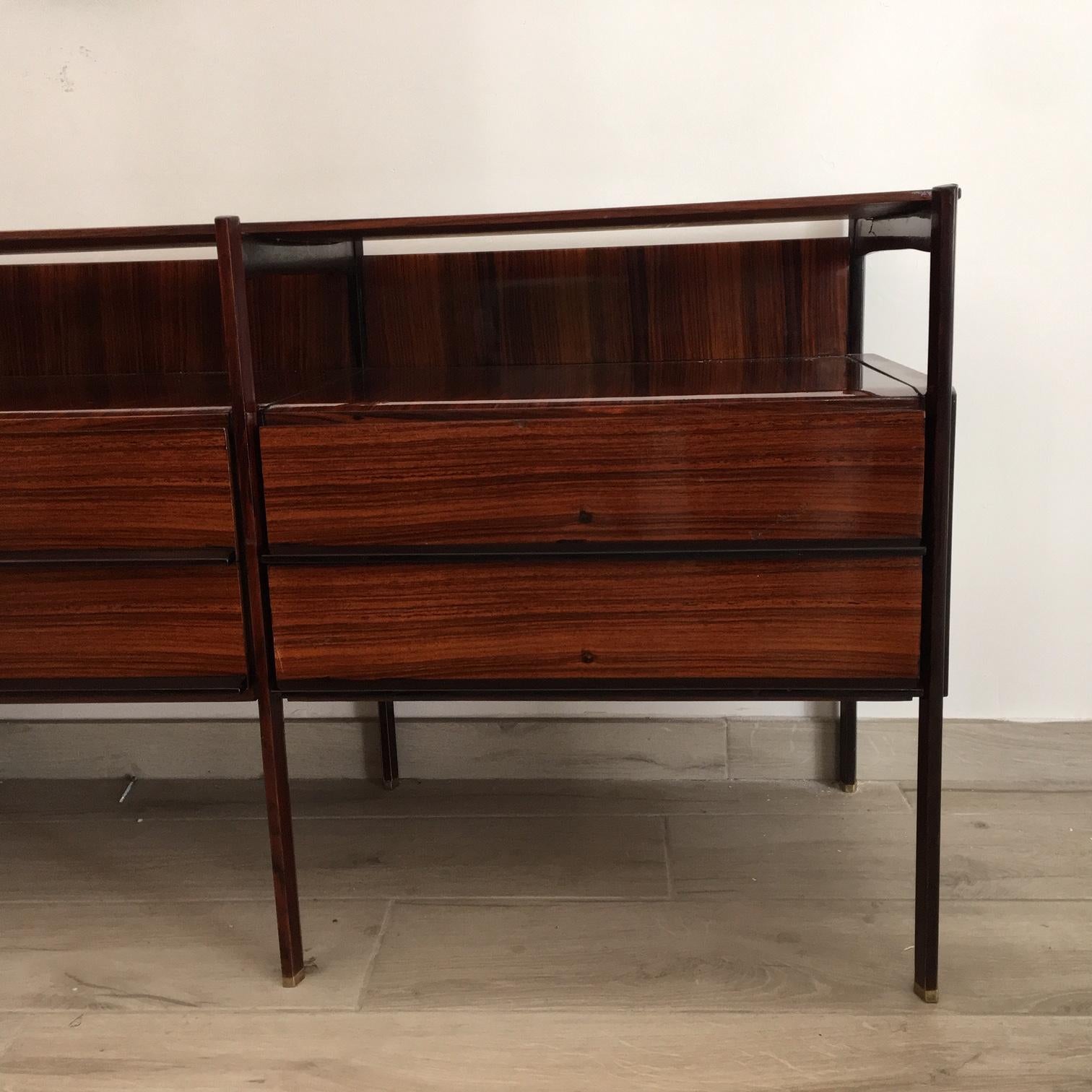 Wood Sormani Rosewood Chest of Drawers / Credenza, 1960s