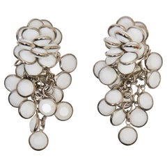 Vintage Sorrelli White Chandelier Earrings