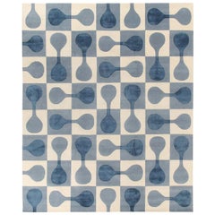 Blauer Sorrento-Teppich von Gio Ponti