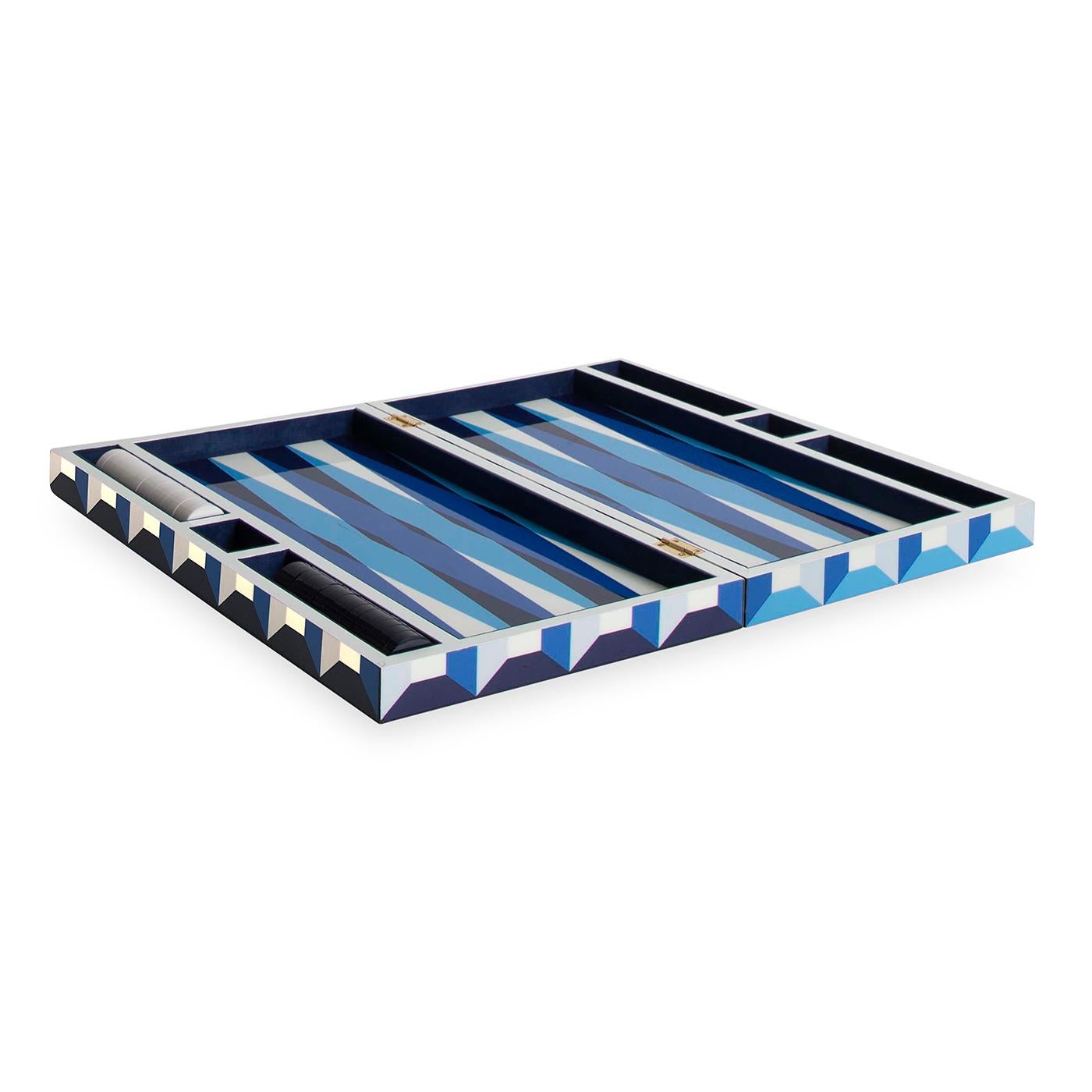 Modern Sorrento Lacquer Backgammon Set