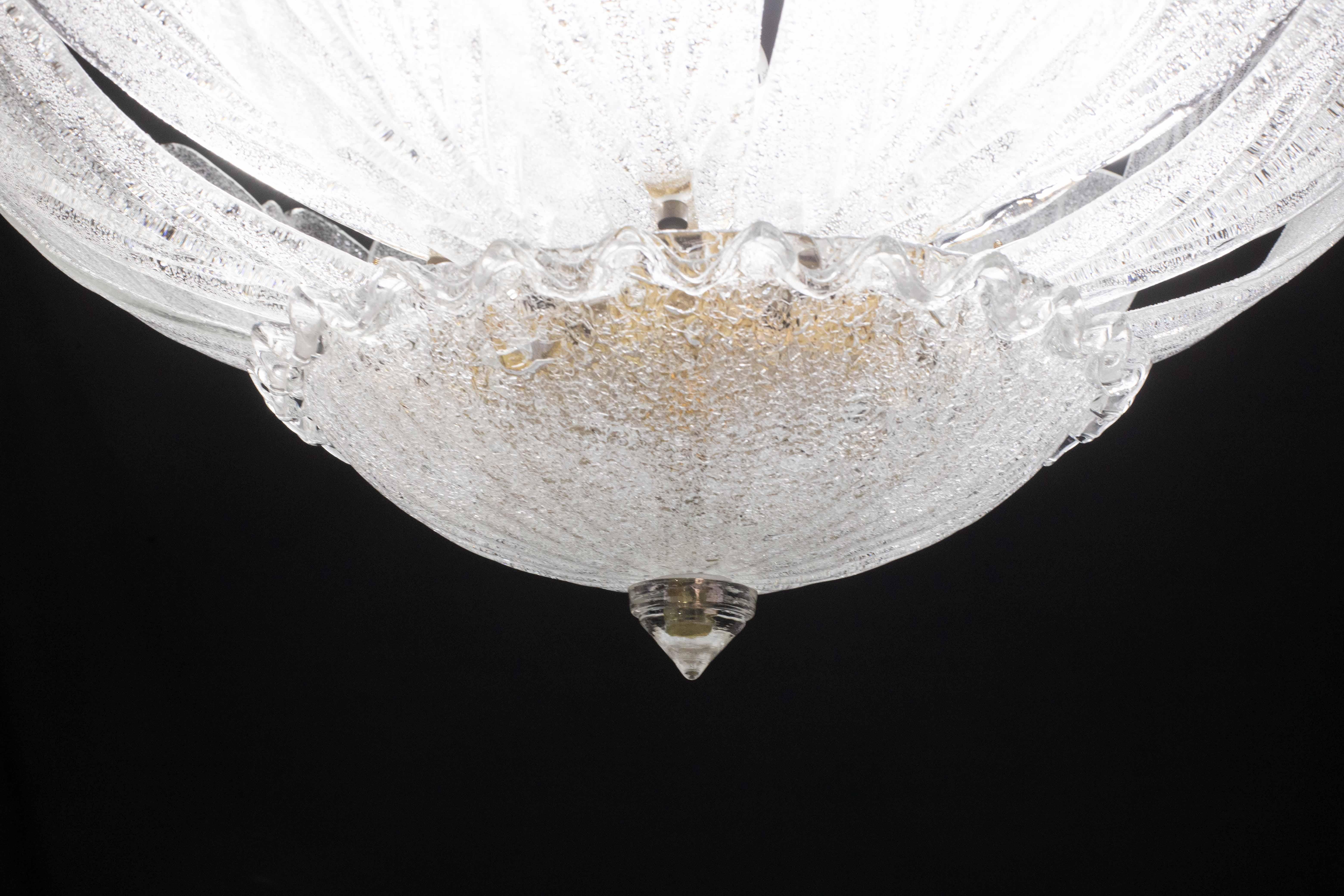 Sorrento, Monumental Italian Murano Glass Ceiling Light or Chandelier, 1970s For Sale 5