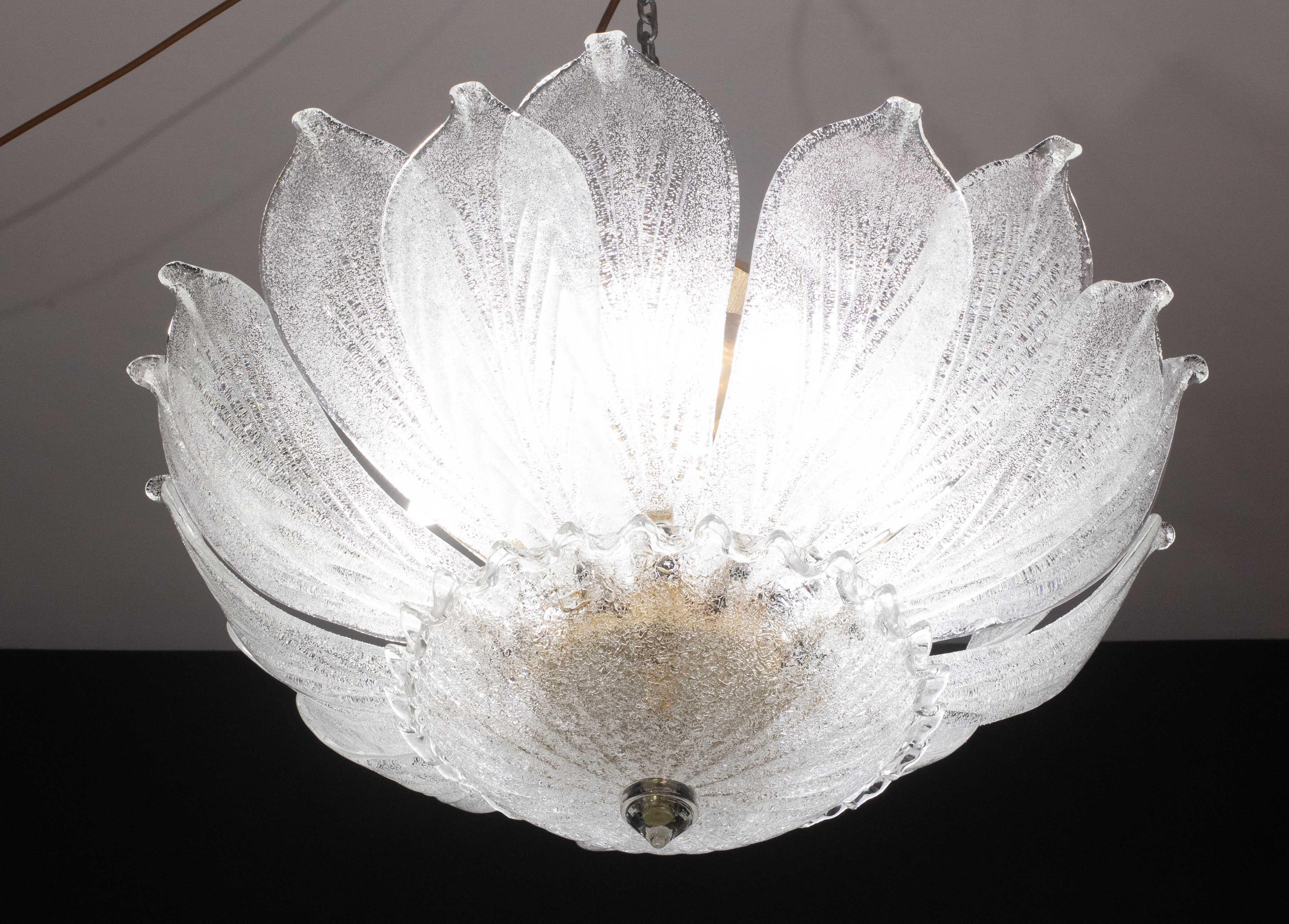 Sorrento, Monumental Italian Murano Glass Ceiling Light or Chandelier, 1970s For Sale 6