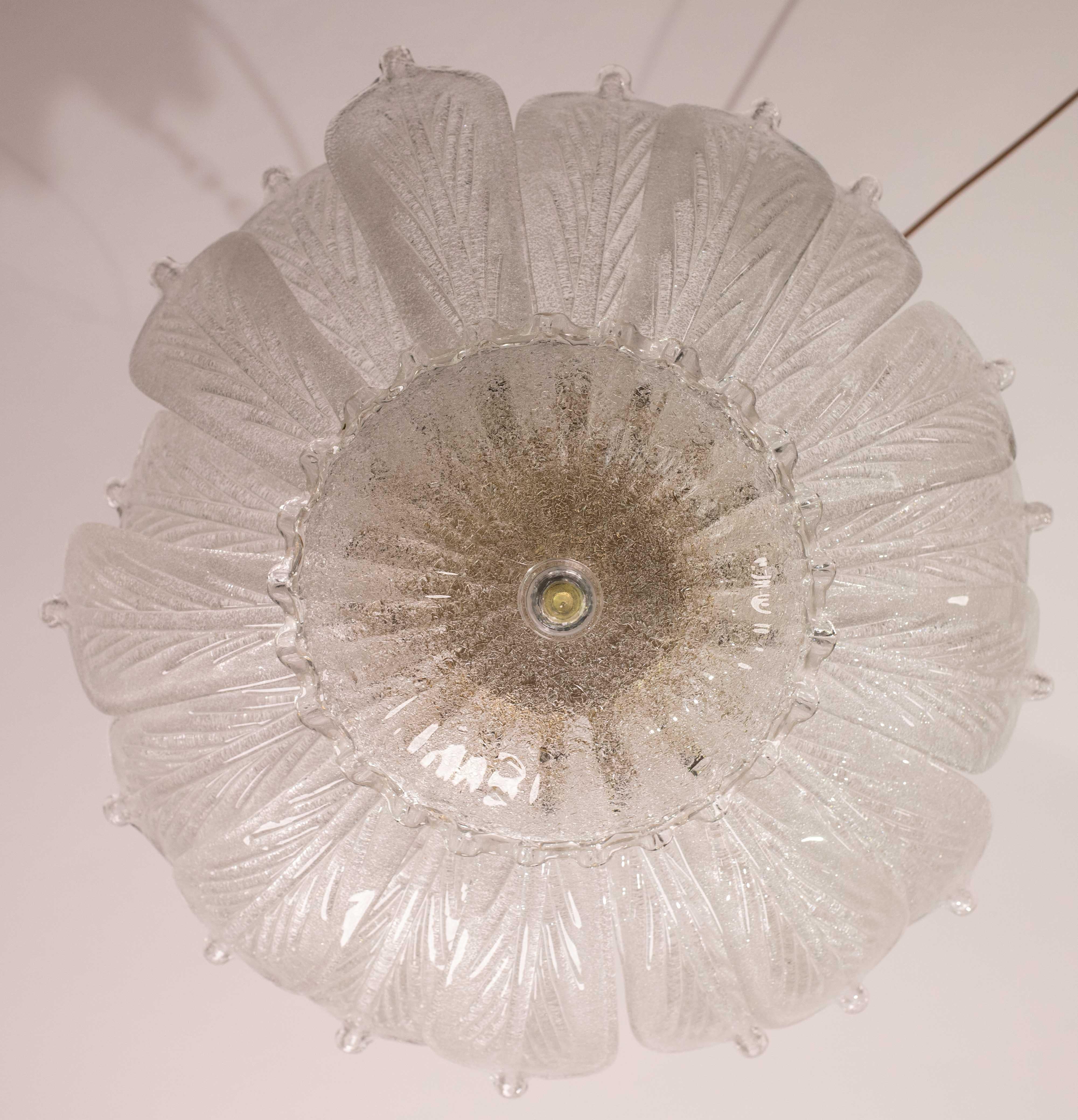 Sorrento, Monumental Italian Murano Glass Ceiling Light or Chandelier, 1970s For Sale 7