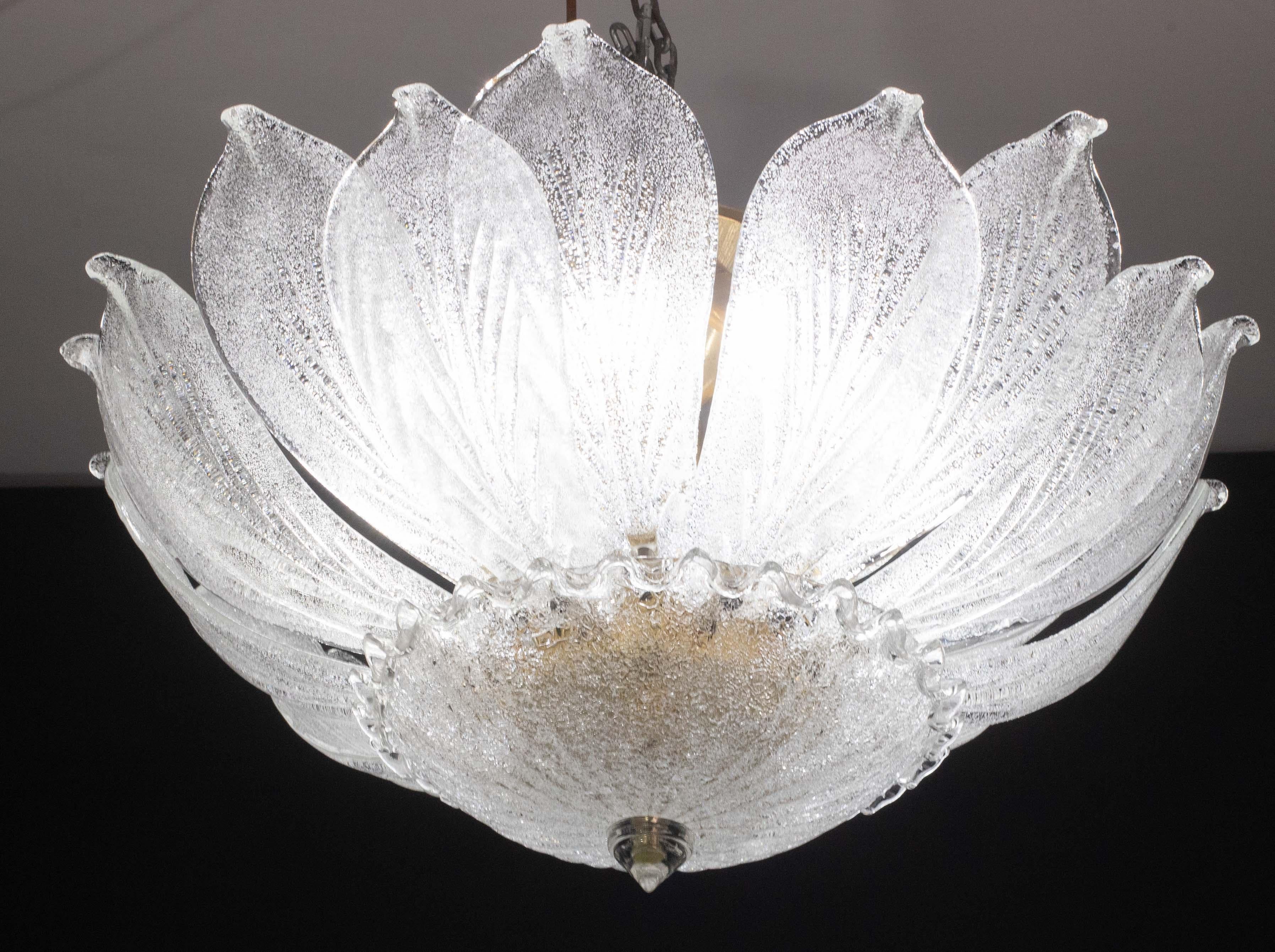 Sorrento, Monumental Italian Murano Glass Ceiling Light or Chandelier, 1970s In Good Condition For Sale In Roma, IT