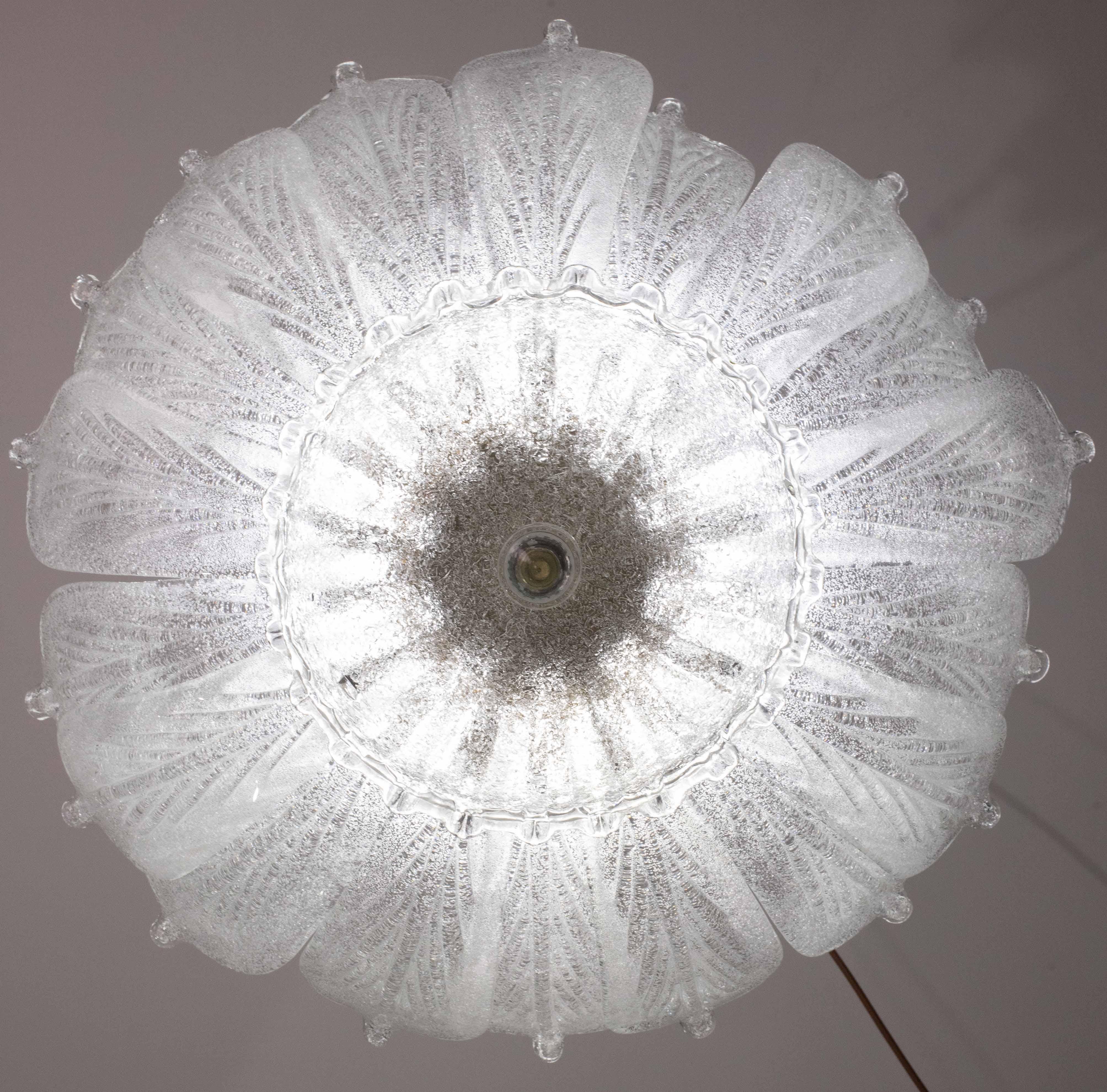 Sorrento, Monumental Italian Murano Glass Ceiling Light or Chandelier, 1970s For Sale 3