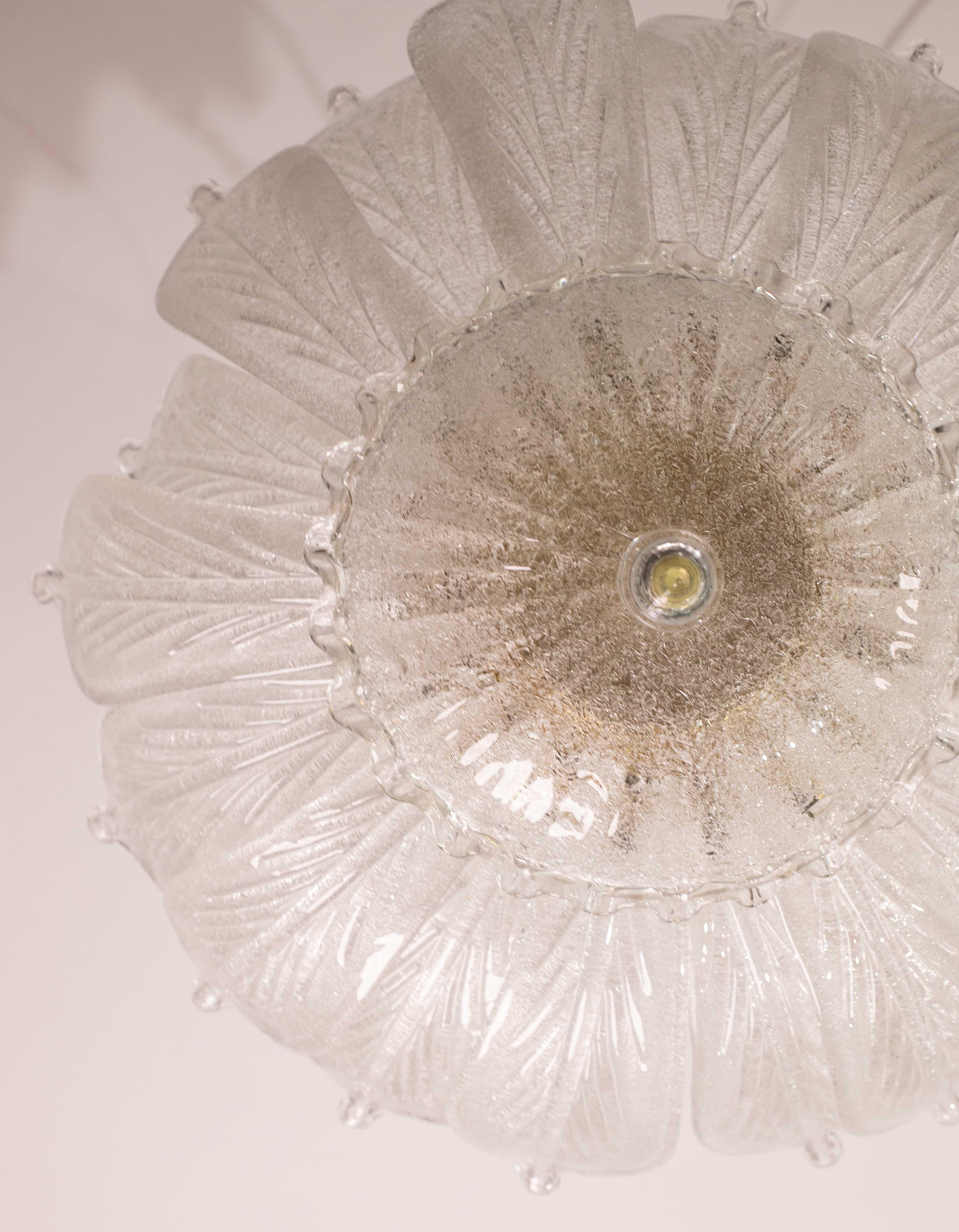 Sorrento, Monumental Italian Murano Glass Ceiling Light or Chandelier, 1970s For Sale 4