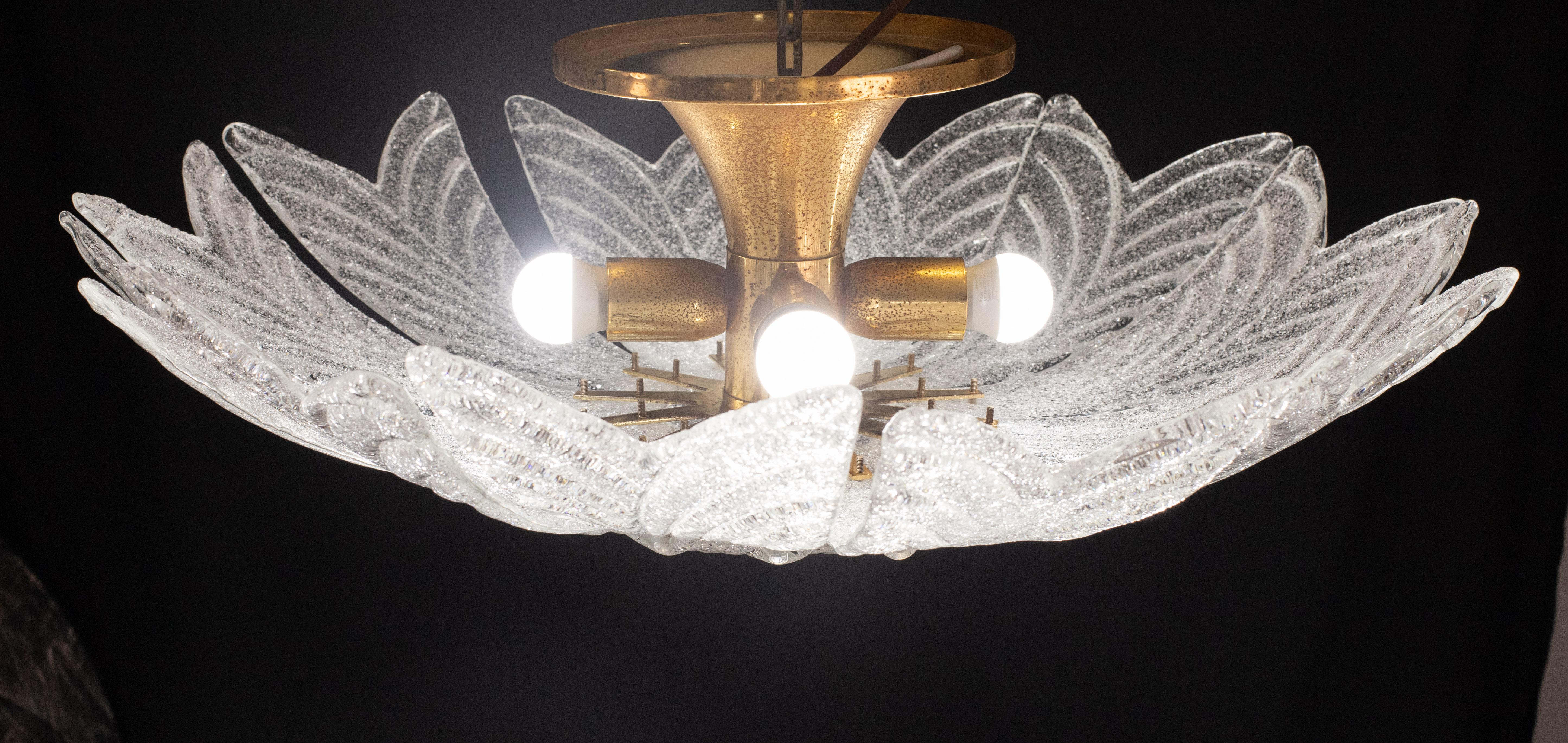 Late 20th Century Sorrento, Set of 2 Murano Glass Ceiling Light and Set of 4 Wall light For Sale