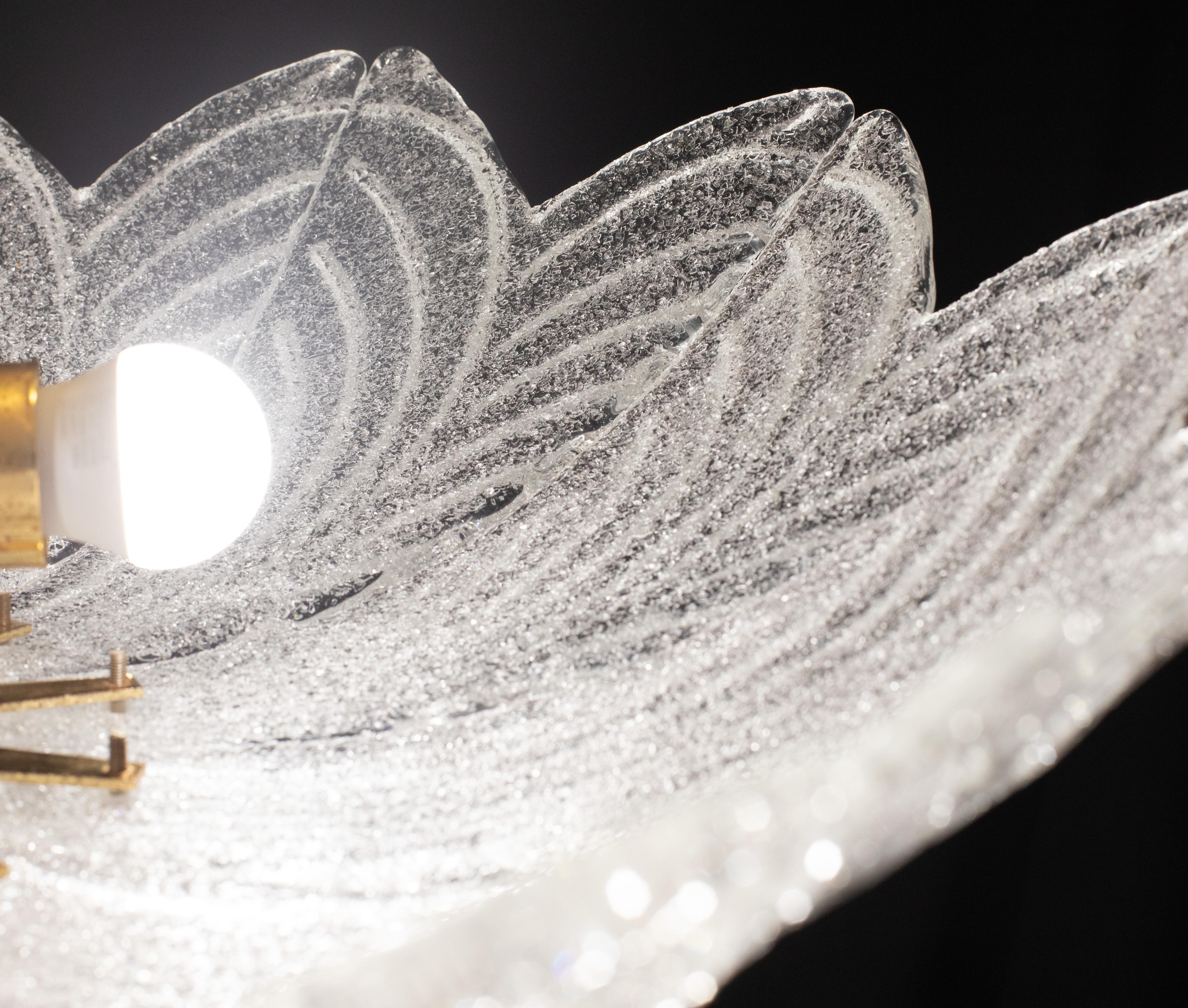Sorrento, Set of 2 Murano Glass Ceiling Light and Set of 4 Wall light For Sale 1
