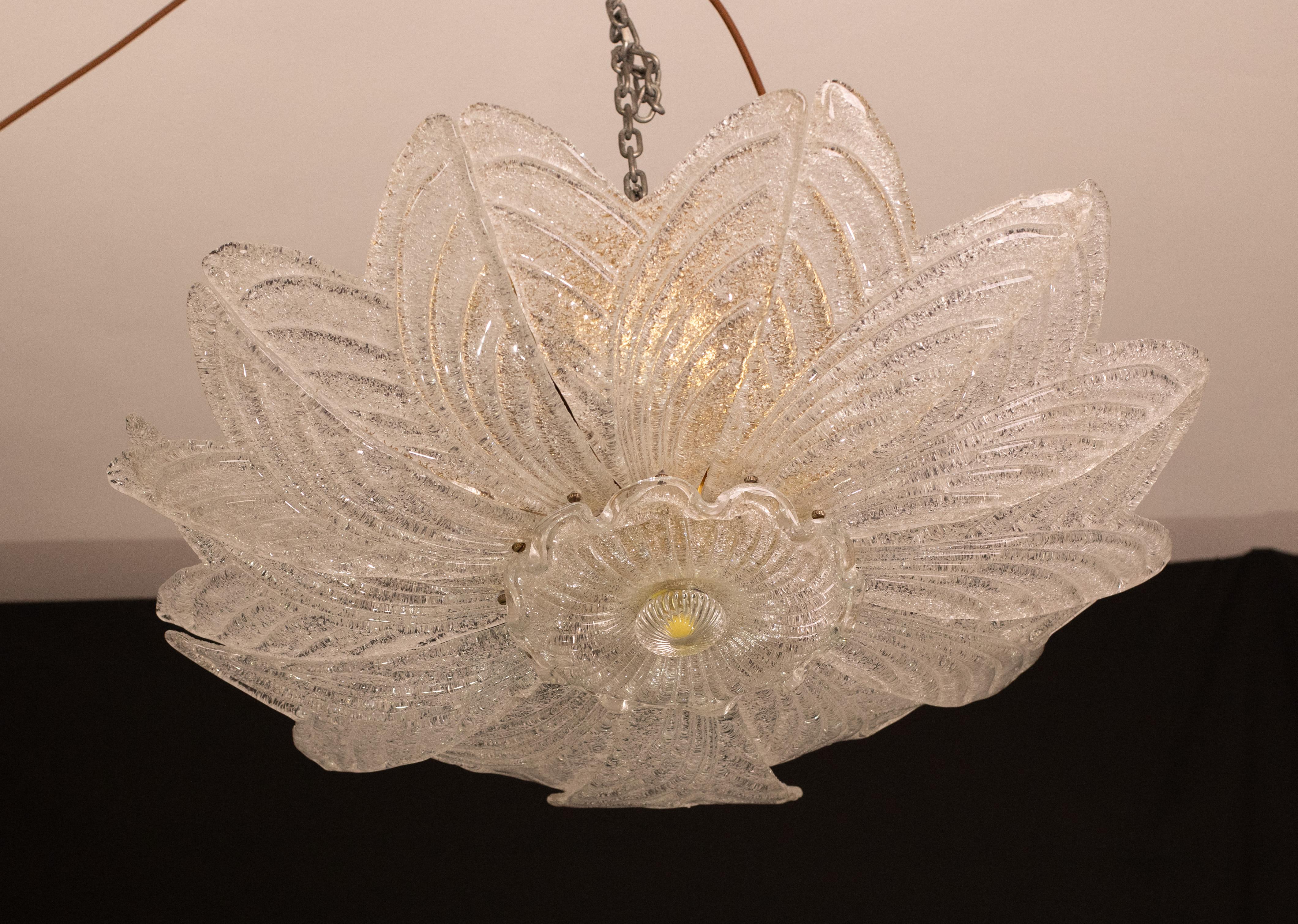 Sorrento, Set of 2 Murano Glass Ceiling Light and Set of 4 Wall light For Sale 3