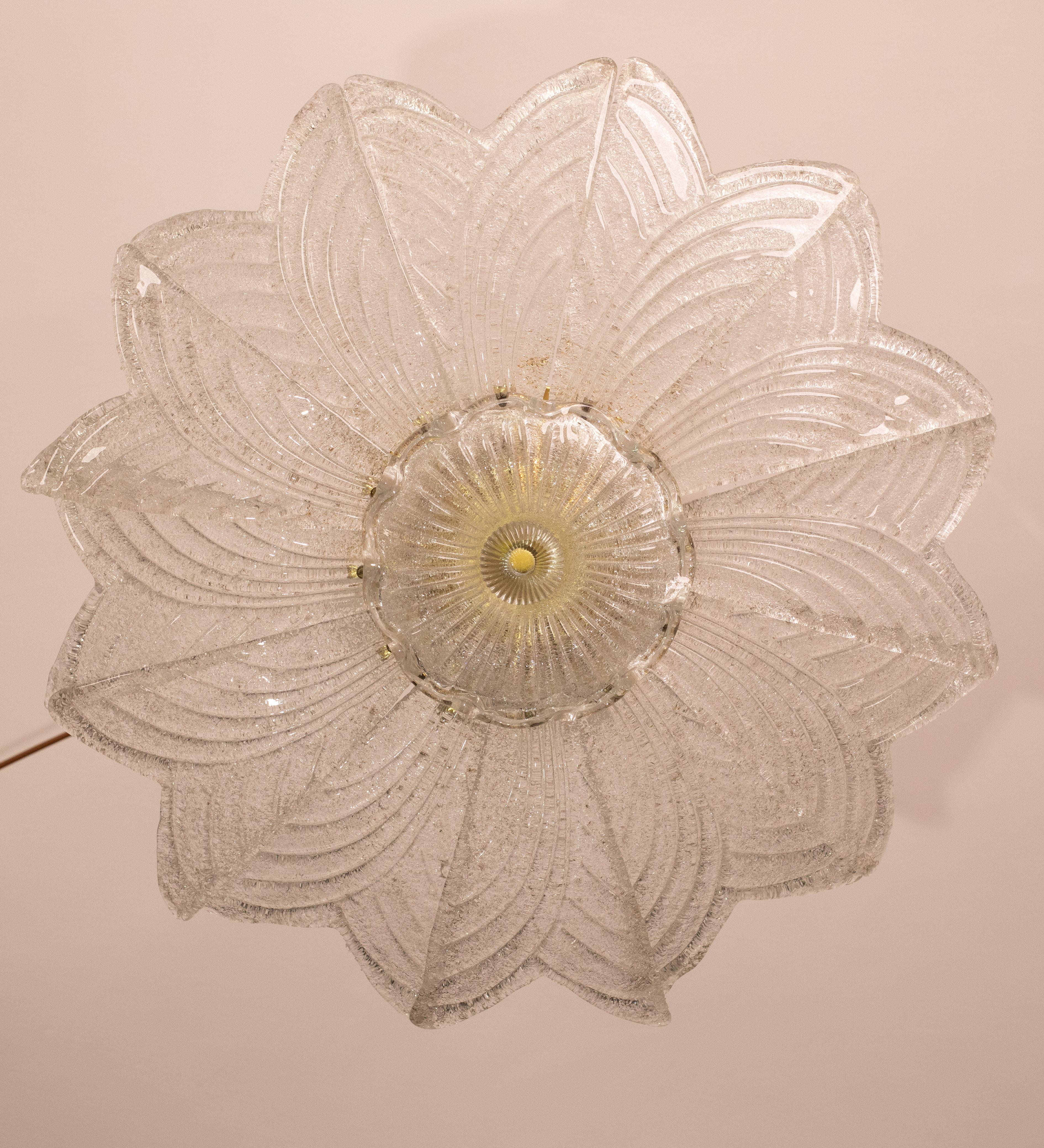 Sorrento, Set of 2 Murano Glass Ceiling Light and Set of 4 Wall light For Sale 4