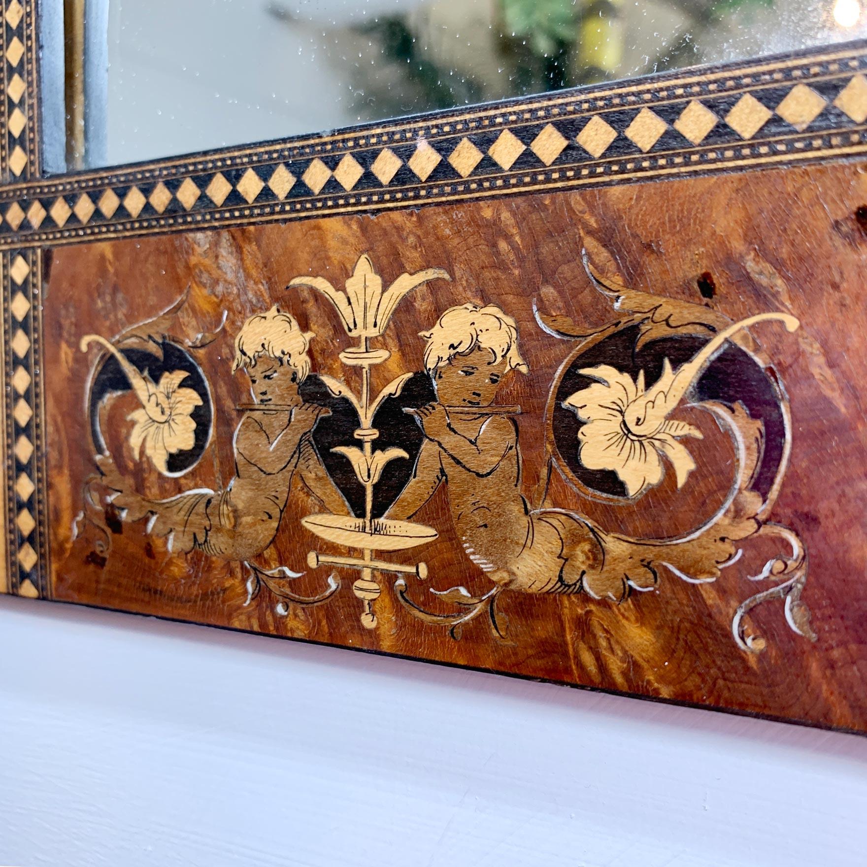 Sorrento Ware Marquetry Mirror, Italy In Good Condition In Hastings, GB