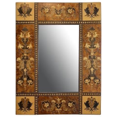 Sorrento Ware Marquetry Mirror, Italy