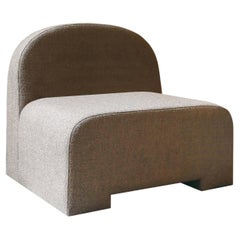 Sosa Armless Brown Bouclet Chair