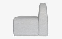 Chaise Bouclet blanche sans accoudoirs Sosa