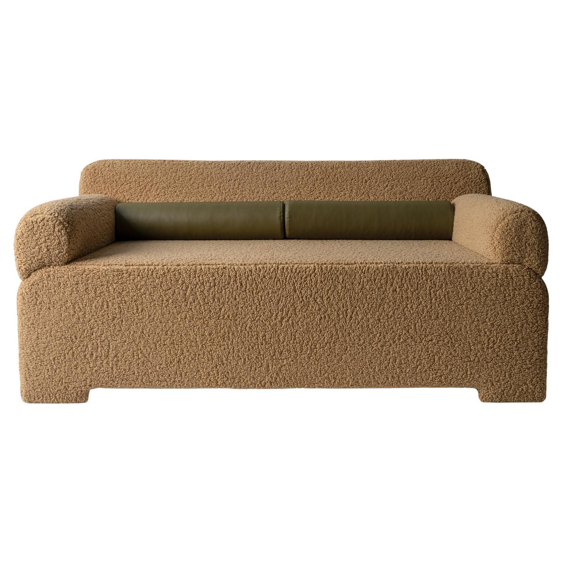 Sosa Two Seater Brown Teddy Sofa For Sale