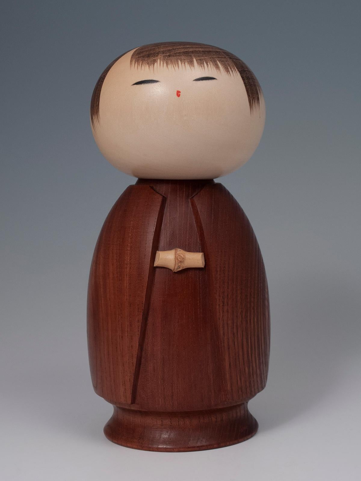 Rare Modern creative Kokeshi doll by Hideo Ishihara, Japan

The name of this kokeshi is Samui Asa, which translates as 