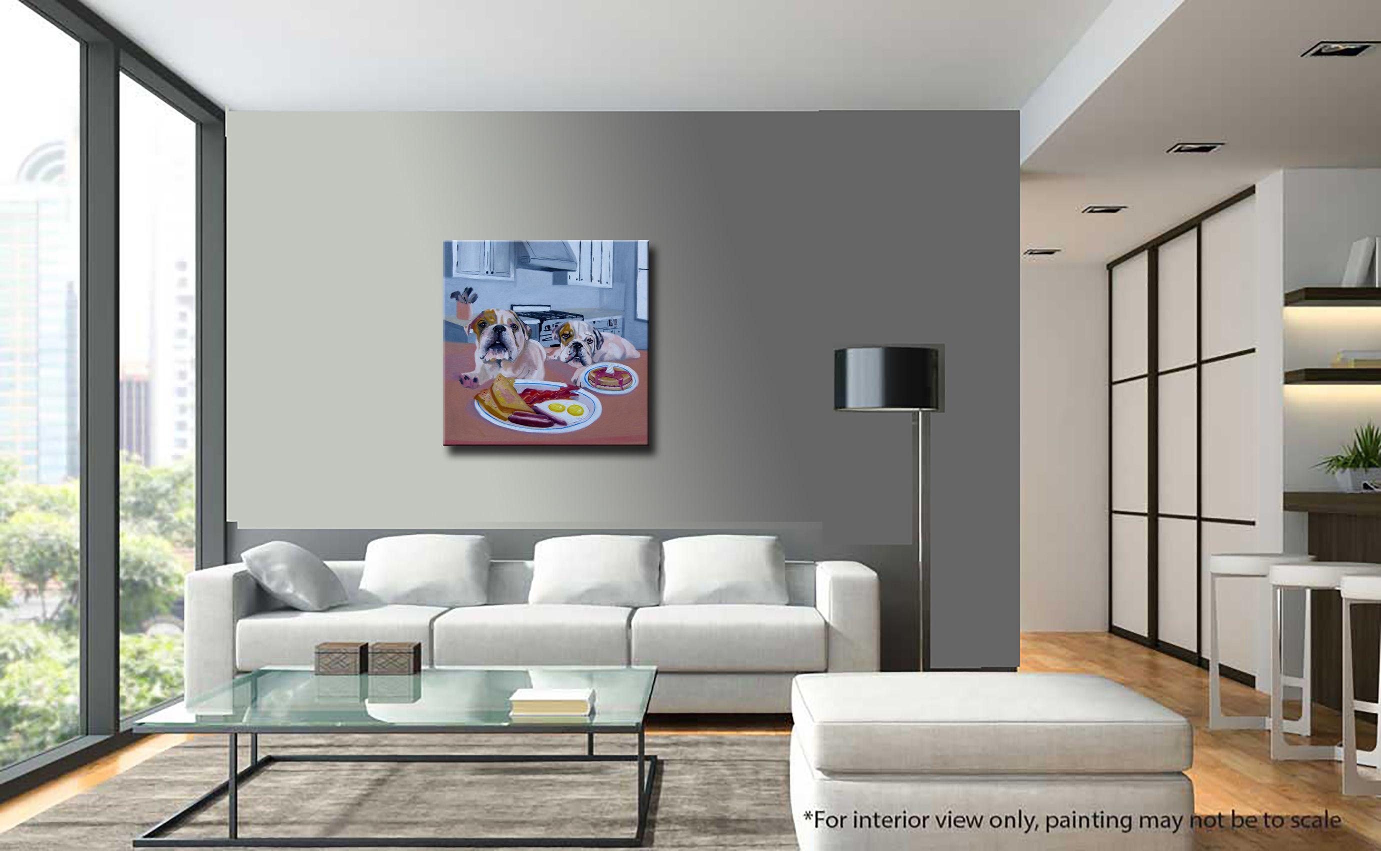 Colazione, Pittura, Olio su tela - Painting Moderno di Soso Kumsiashvili