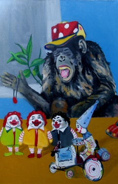 Clown, Painting, Oil on Canvas