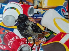 Crow, Painting, Acrylic on Canvas