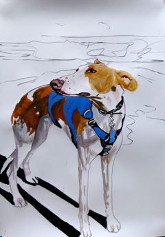 Dog, Painting, Acrylic on Paper
