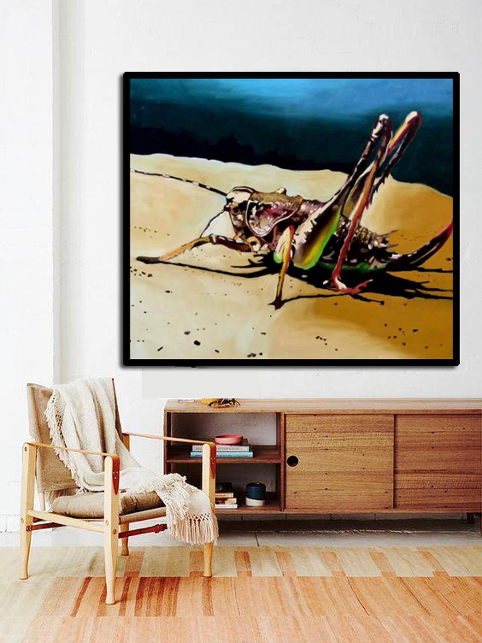 Locusta, Pittura, Olio su tela - Painting Contemporaneo di Soso Kumsiashvili