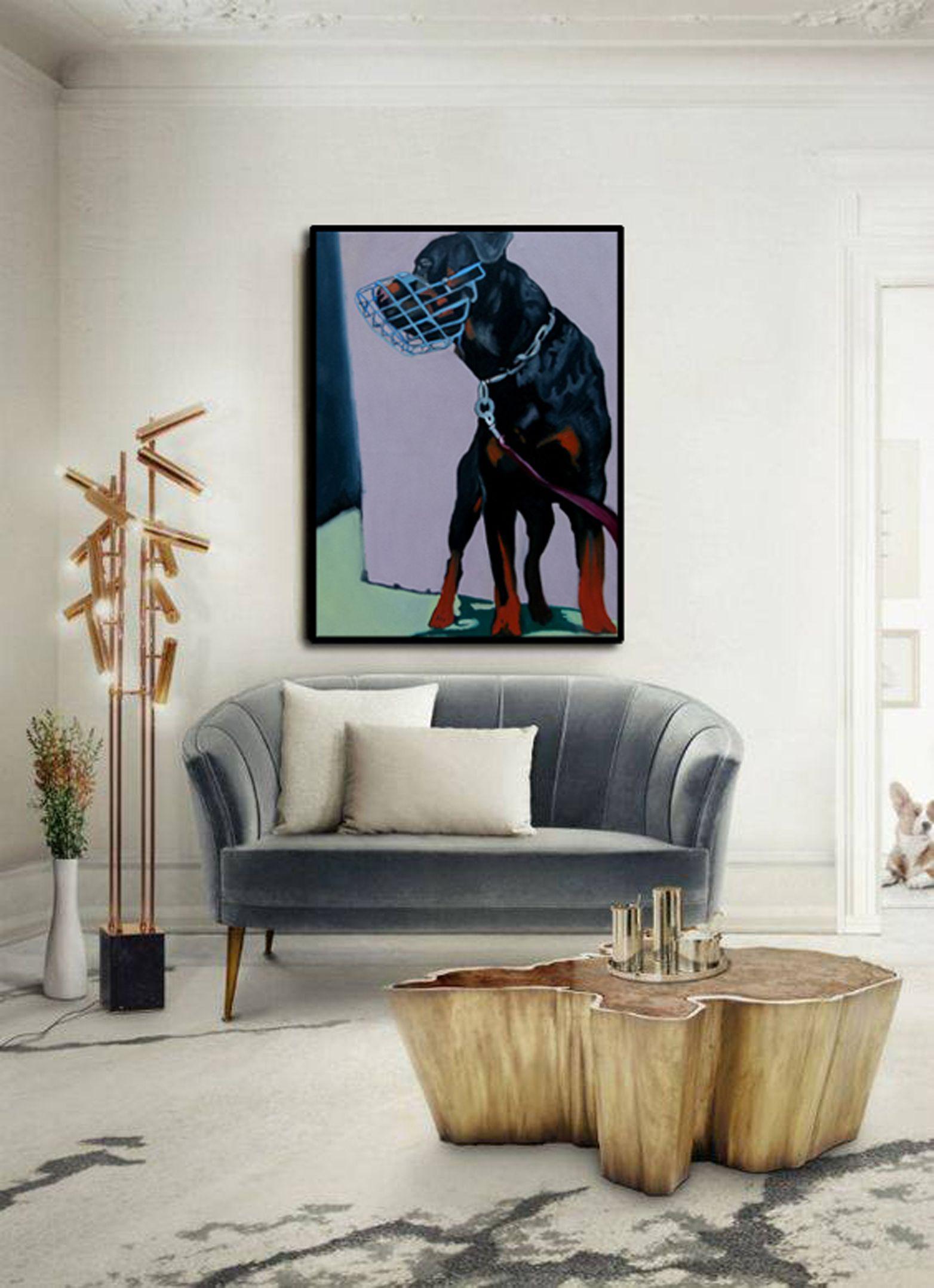 ROTTWEILER, Pittura, Olio su tela - Painting Moderno di Soso Kumsiashvili