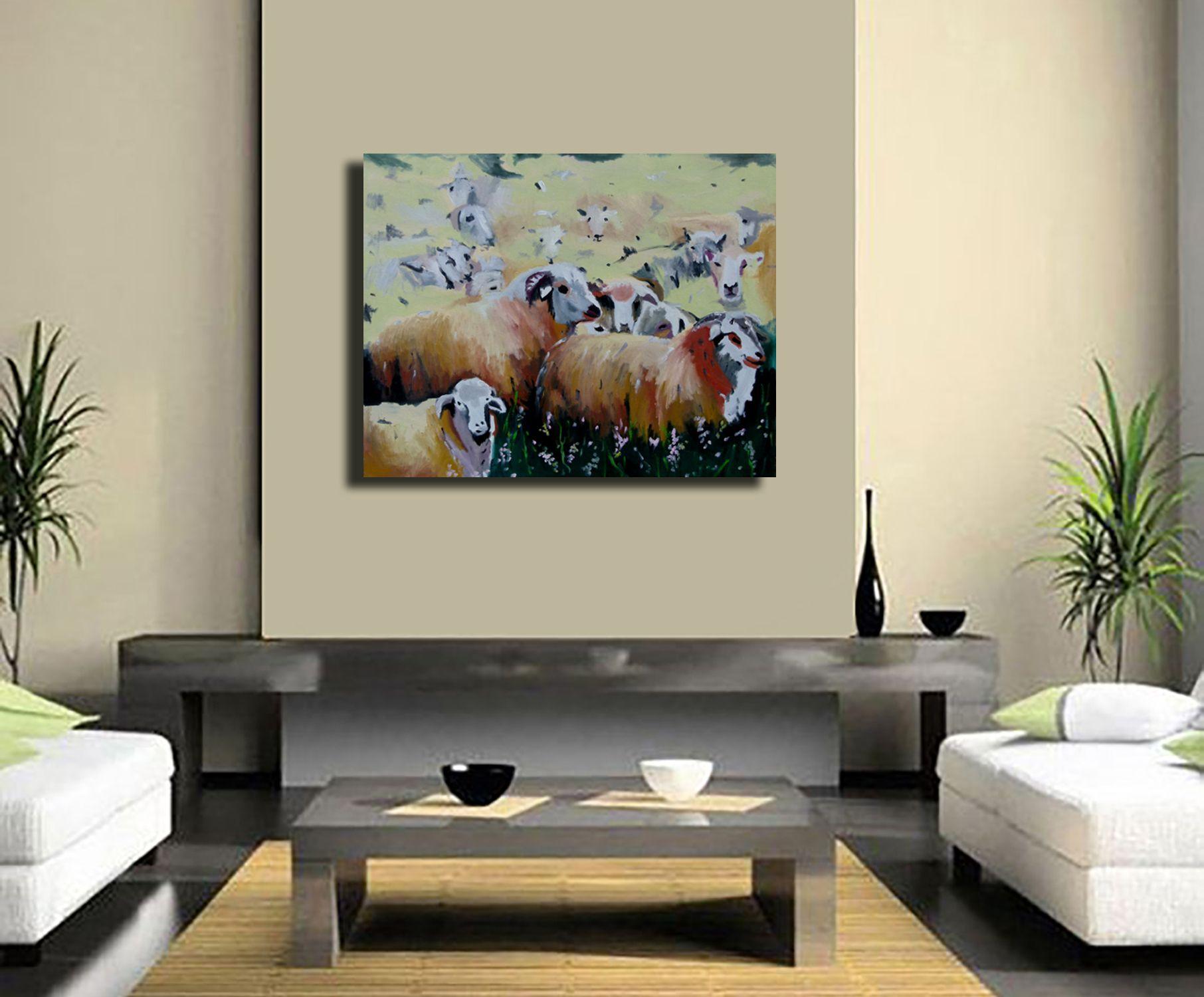 pecora, Pittura, Olio su tela in vendita 1