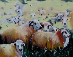 sheep, Painting, Oil on Canvas