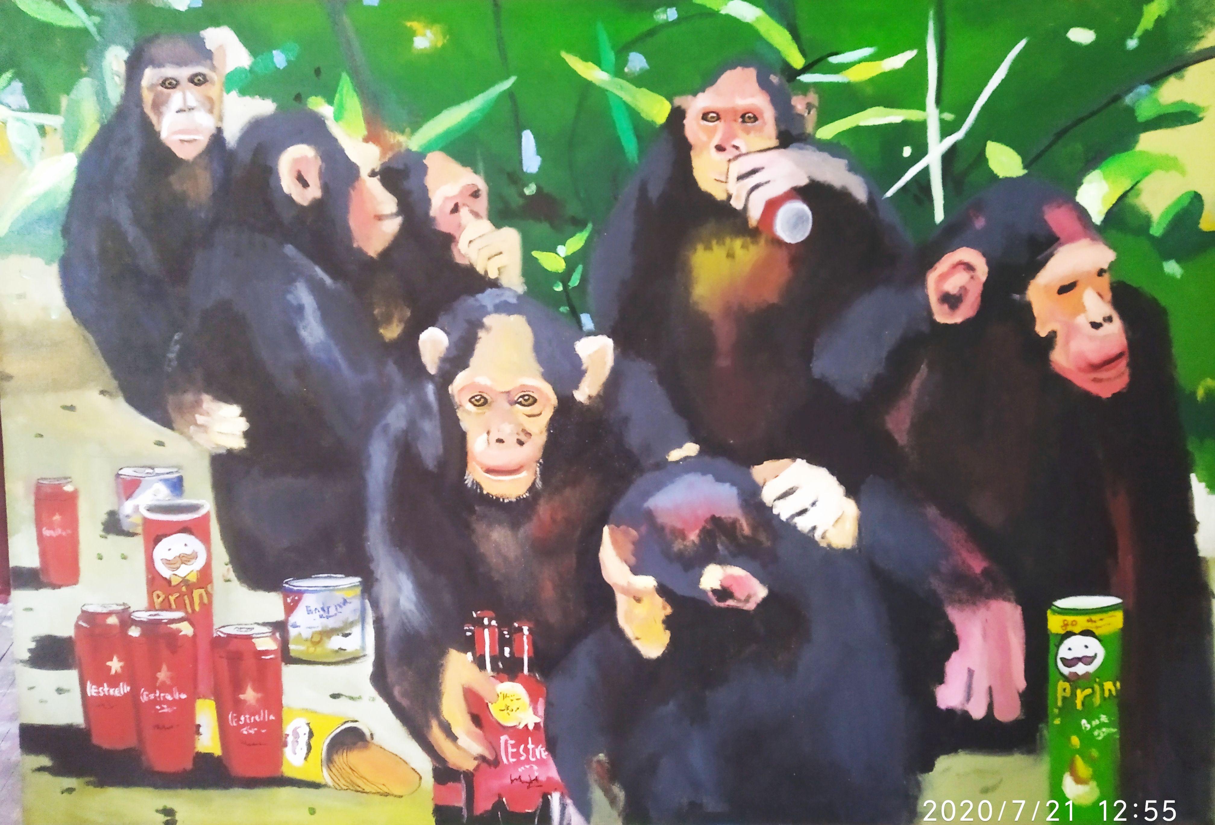 weekend, Pittura, Olio su tela - Painting di Soso Kumsiashvili