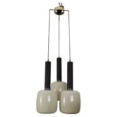 Stilnovo 3-light pendant lamp, Italy, 1960s.