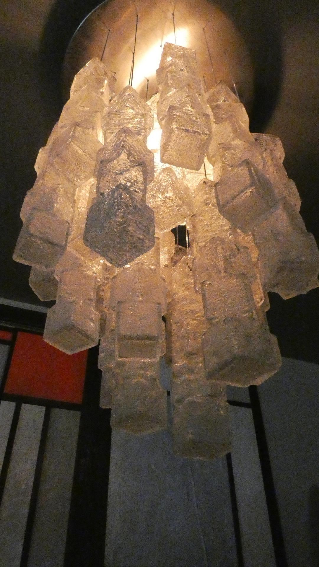 Modern Suspension lamp Ice Cubic Murano by Zeroquattro Milano Studio for FontanaArte - 1970 For Sale