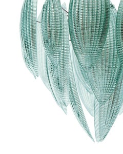 Paradise hanging lamp with aquamarine Murano glass