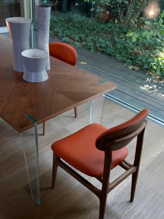Sospeso Solid Wood Table, Walnut in Hand-Made Natural Finish, Contemporary
