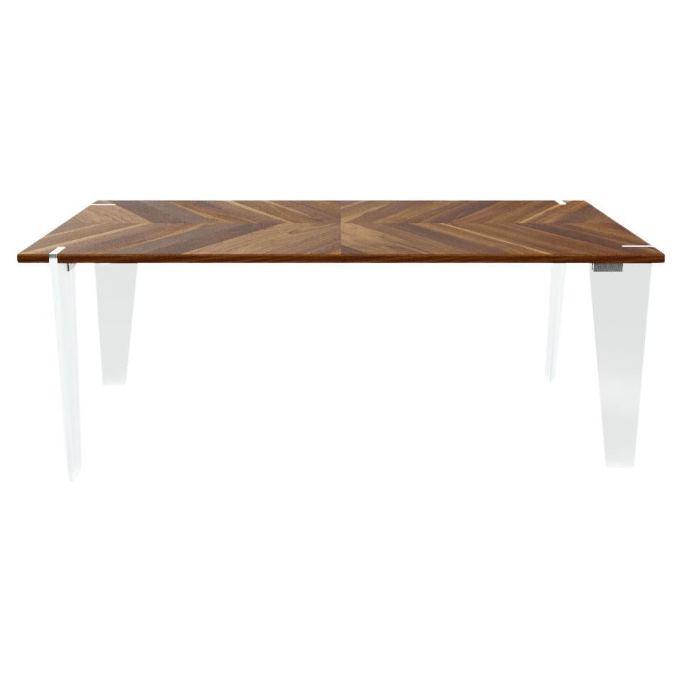 Sospeso Solid Wood Table, Walnut in Hand-Made Natural Finish, Contemporary